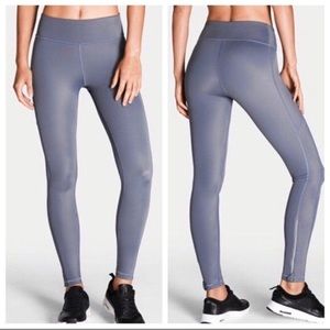 Victorias Secret Sport PINK ankle leggings grey blue workout tights zippers S
